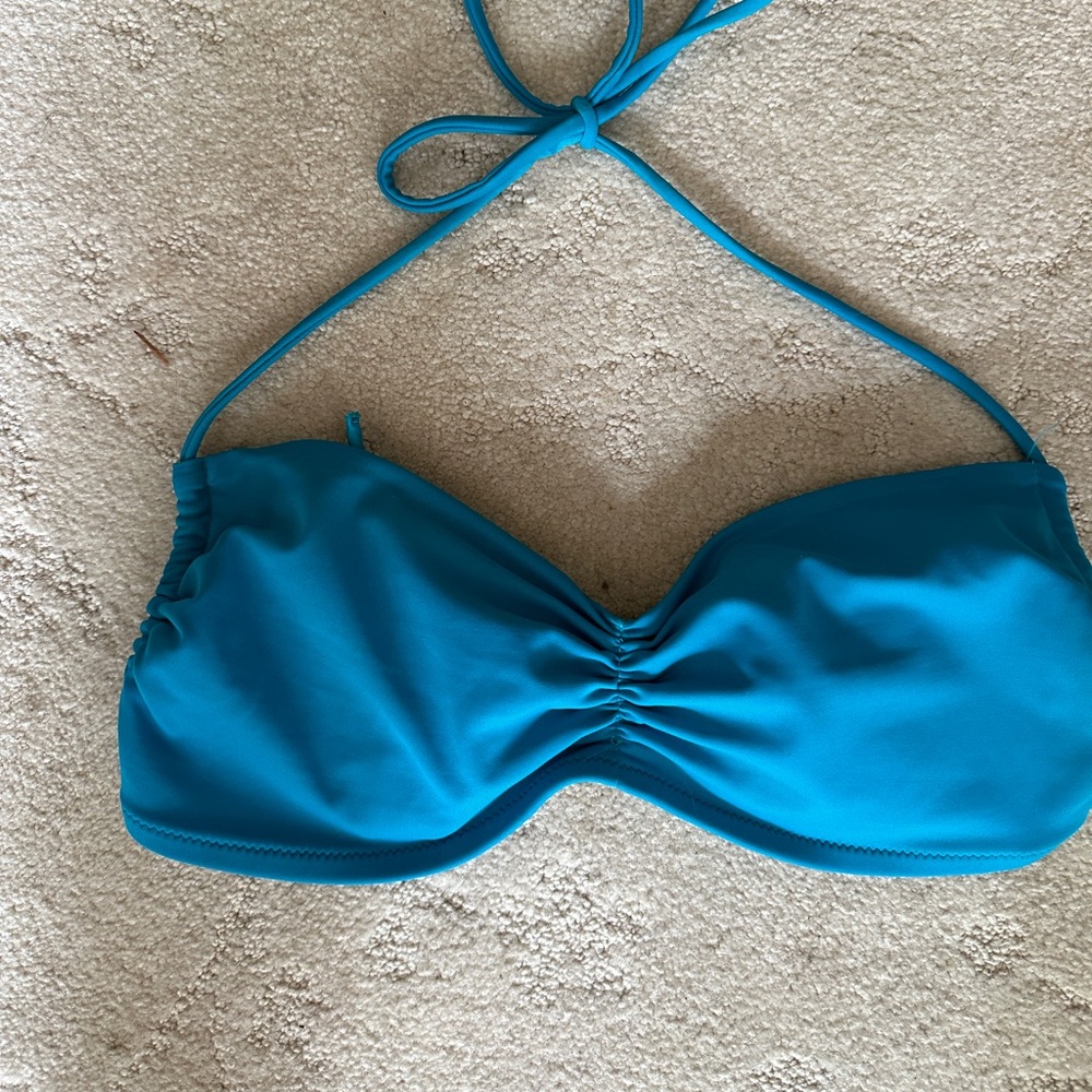 Victoria's Secret Bikini Top Blue color adjustable strings SZ M